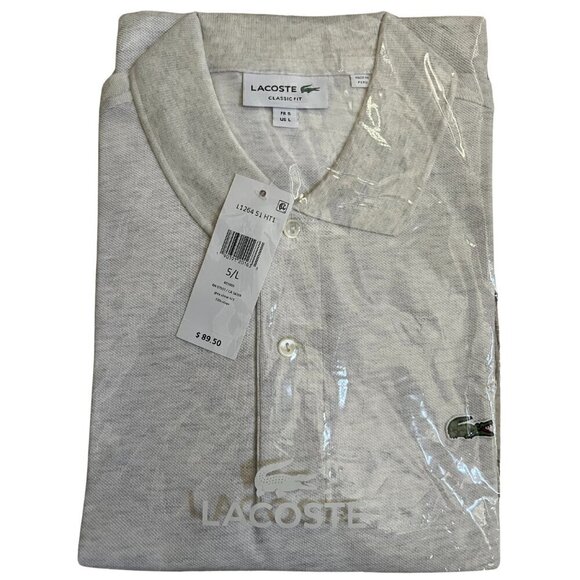 Lacoste Other - Lacoste Men's Short Sleeve Pique Polo, Grey Chine, Large